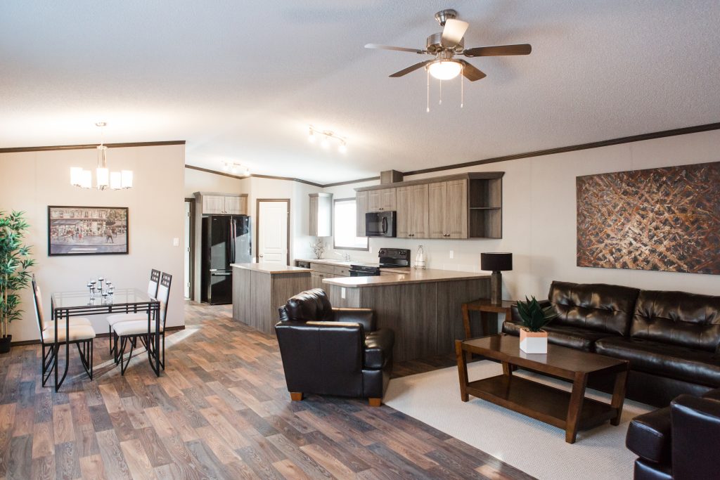 Kitchen, Dining Room and Living Room